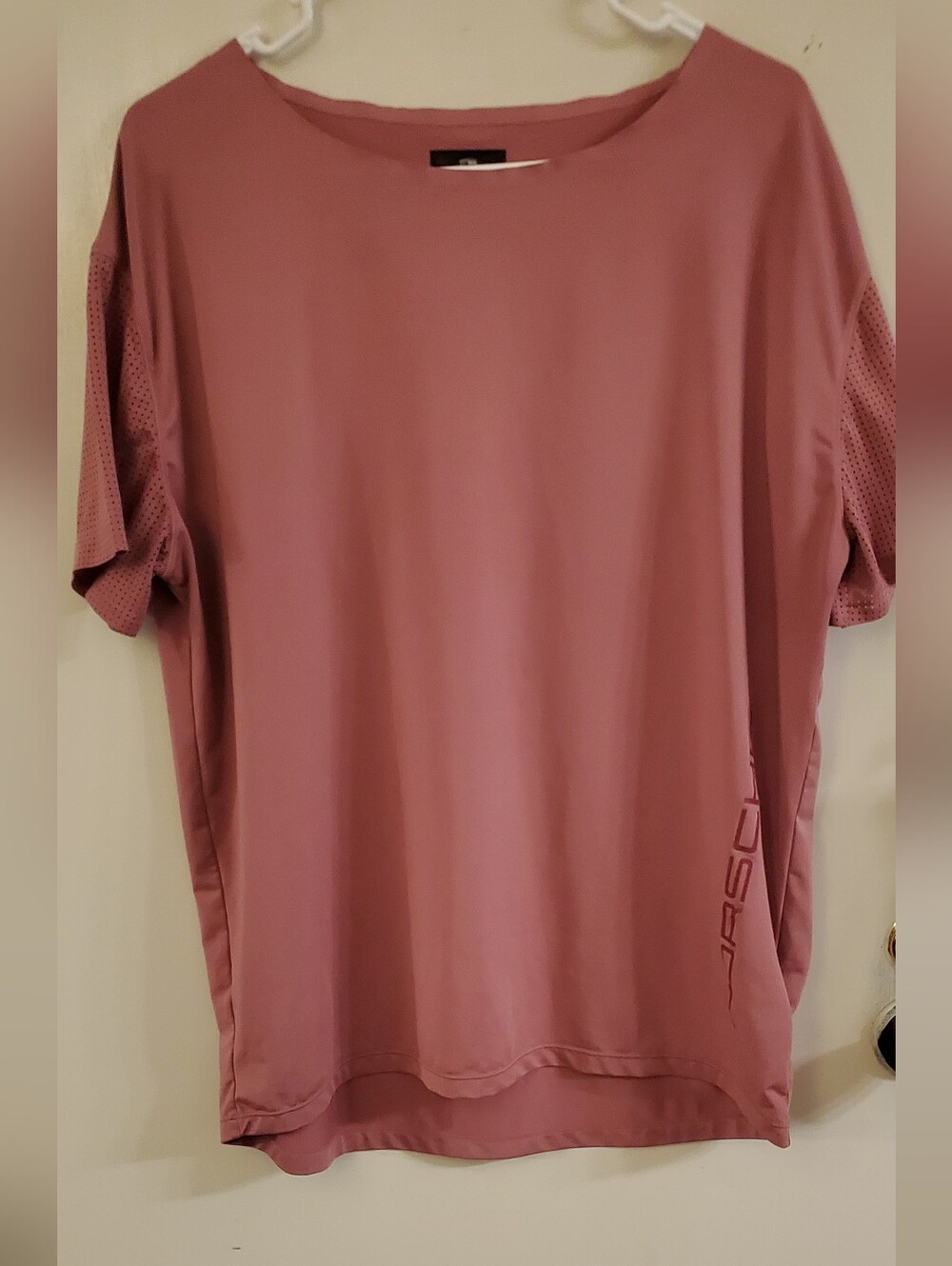 Porsche Dusty Rose Active Tee with Porsche Logo Size Medum Womens